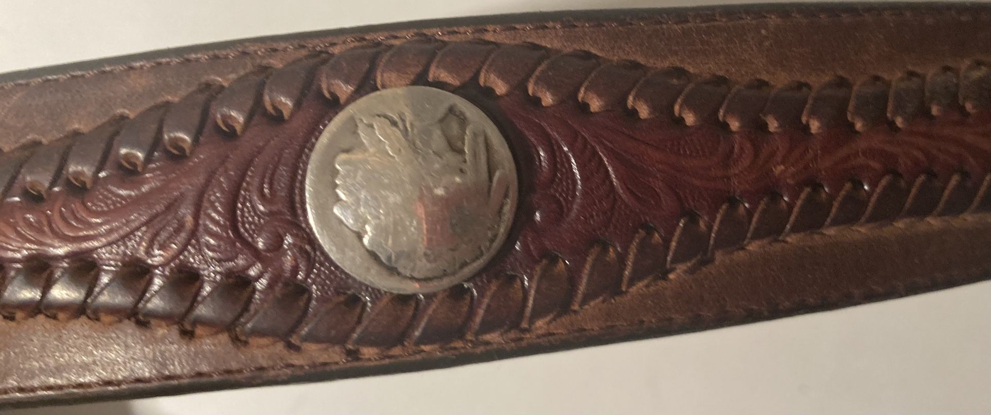 Leather Belt Tiny Lama Size 33 To 38 Quality Western 