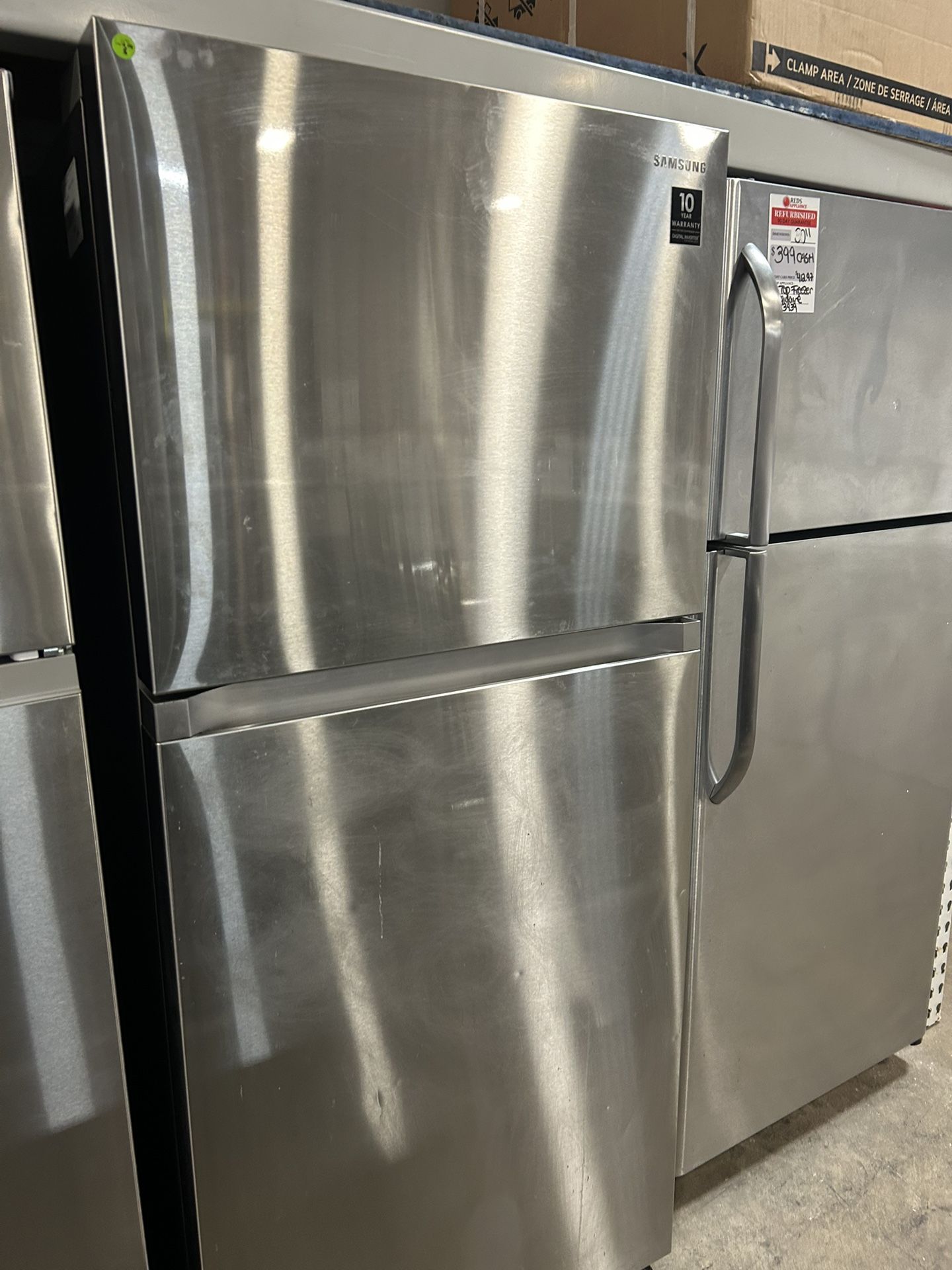 Top Freezer Stainless Steel 30” Inch Refrigerator