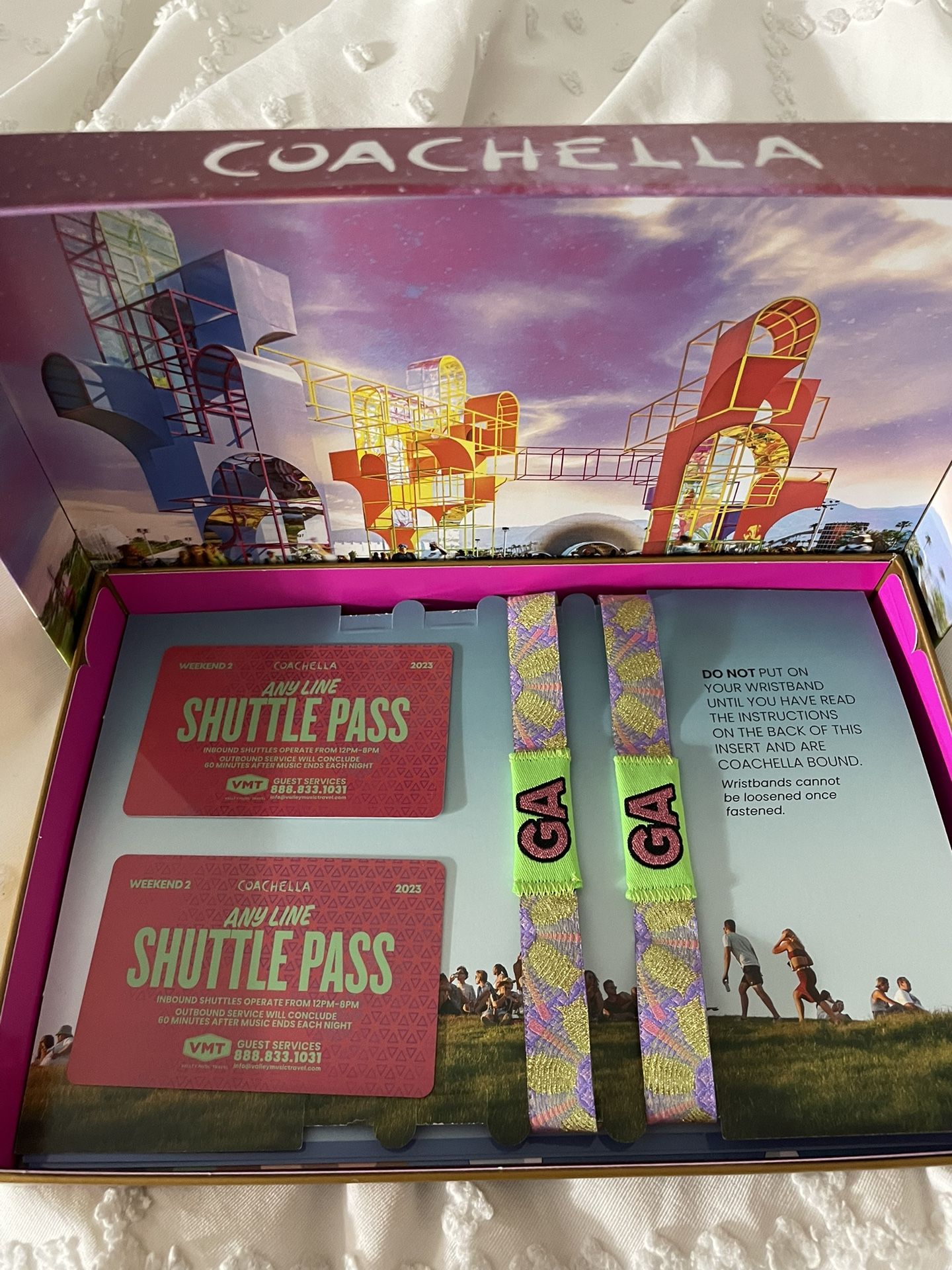 Coachella Weekend 2 Wristbands w/ Shuttle Pass