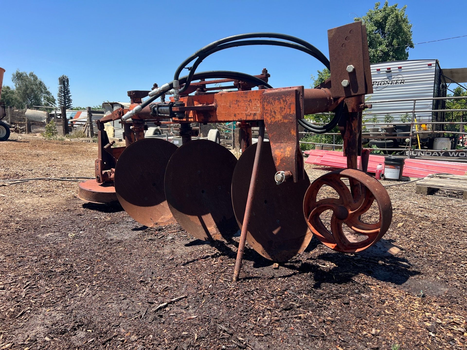 Case 3 blade ground plow