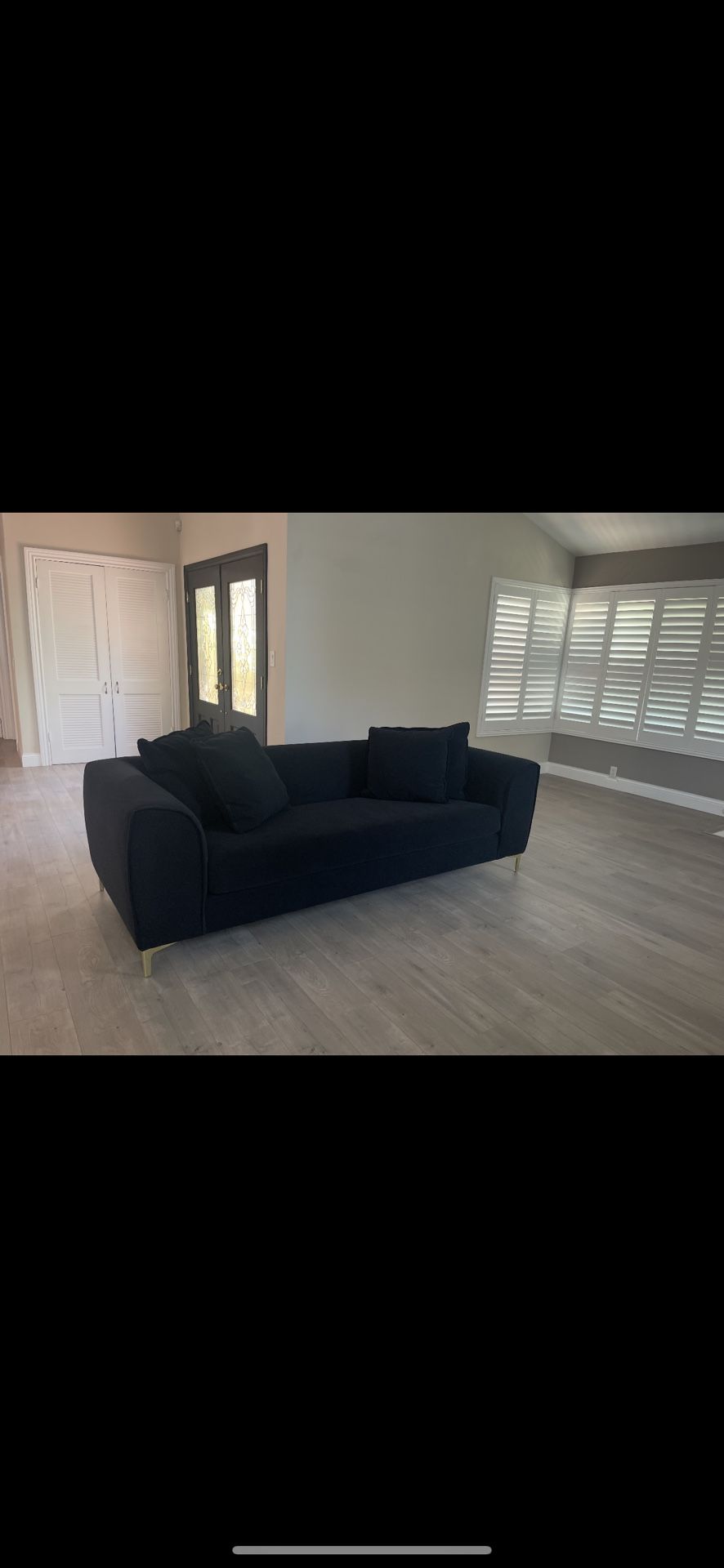 Black Velvet Sofa