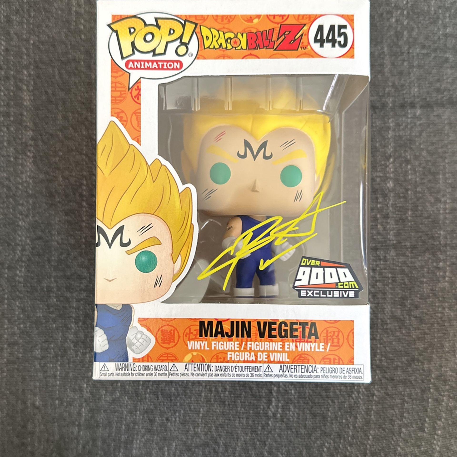 Funko Pop! DragonBall Z Over 9000 #445 Autographed Majin Vegeta By Christopher Sabat 