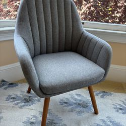 Gray Wayfair mid-century accent chair
