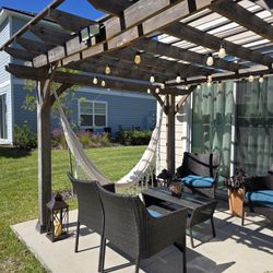 Outdoor Pergola 12'x10' Wood Pergola Gazebo