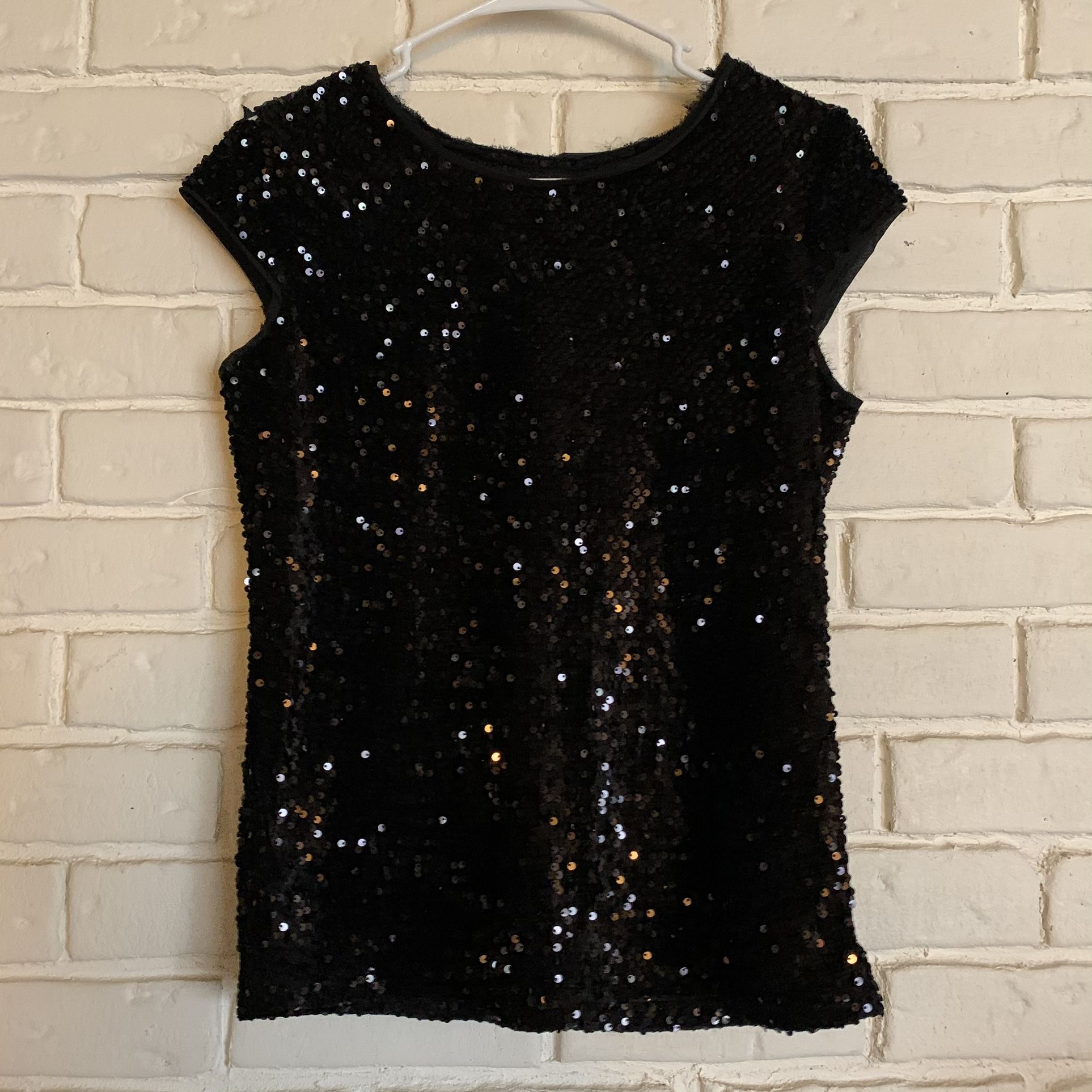 Black Sequin Women’s Blouse Size S