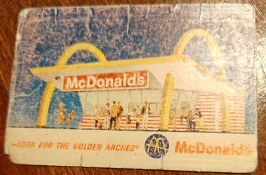 Collectible McDonald's 'Be Our Guest' card 1960's