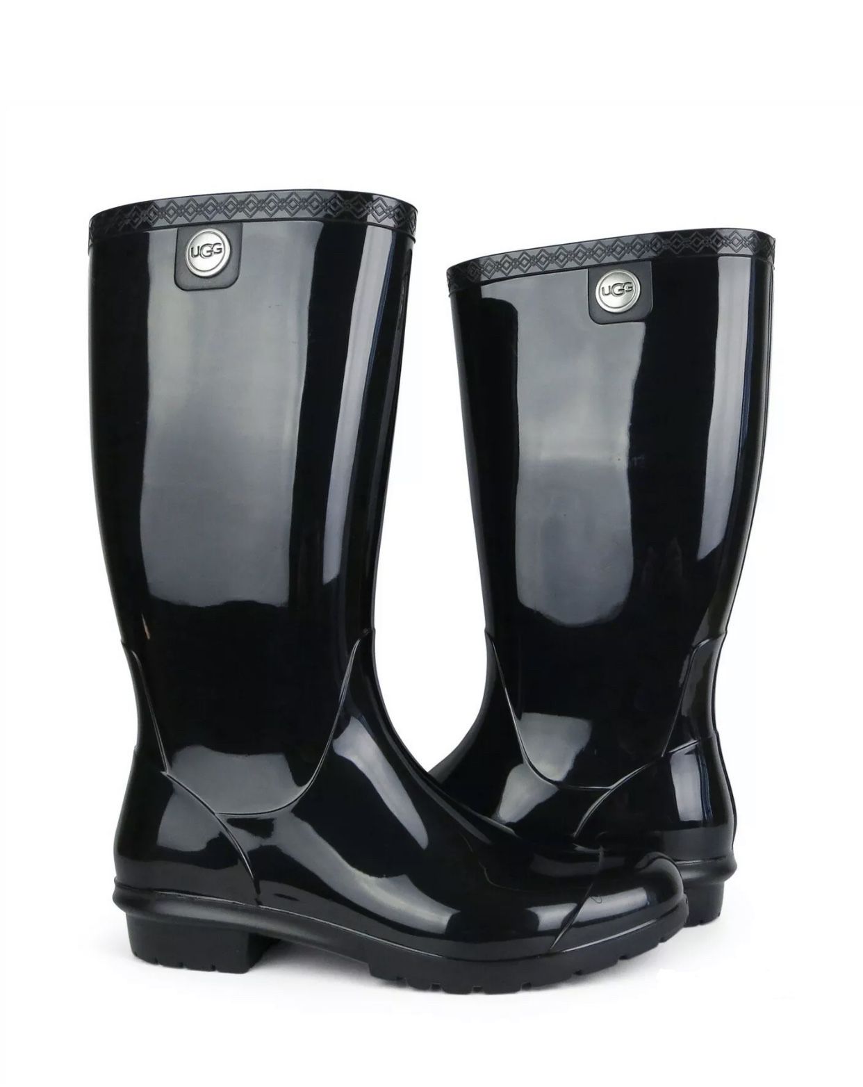 Ugg Tall Black Rain Boots Diferent Sizes Available 