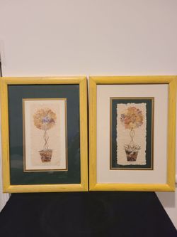 Vintage Imported Madagascar Sun Dried Pressed Art Pieces