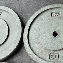 Standard Weight Set 2x50 Lbs 100 Pounds +bar