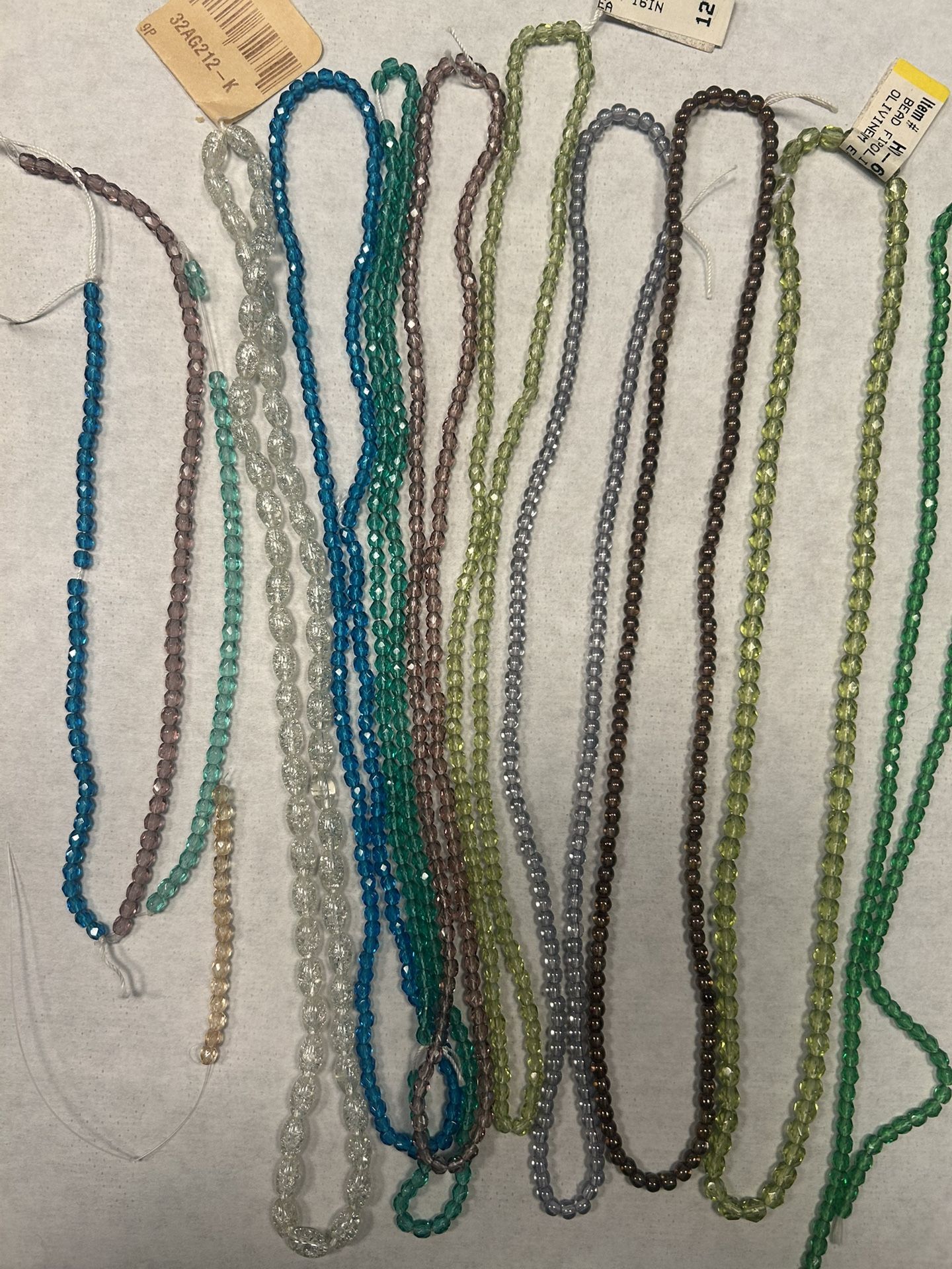 Glass Beads, Multicolor/Shapes