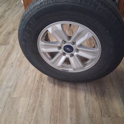 17s Ford f150 rims and tires.