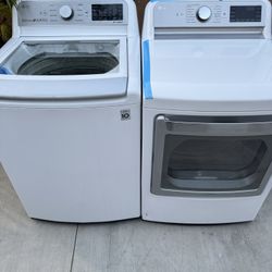 LG Large Capacity Washer And electric Dryer 
