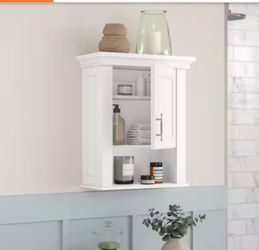 Ashland 16.63 in. W x 7.38 in. D x 20.63 in. H Single-Door Wall Mount Bathroom Storage Medicine Cabinet in White