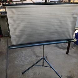 Vintage 40 X 40 Slide Or Movie Screen, Silver Screen