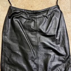 Black Leather Skirt