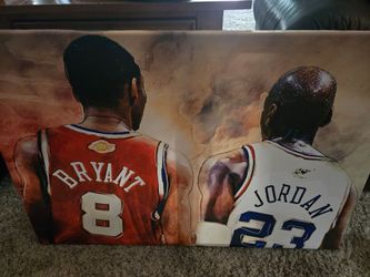 Canvas print of Michael and kobe