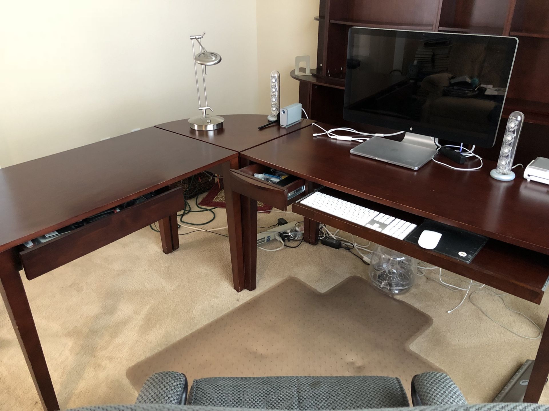 Levenger modular office furniture and bookcases (cherry)