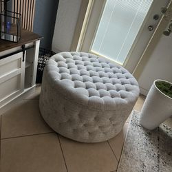 Circular  Storage Ottoman 