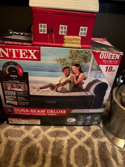 intex dura beam deluxe queen air mattress
