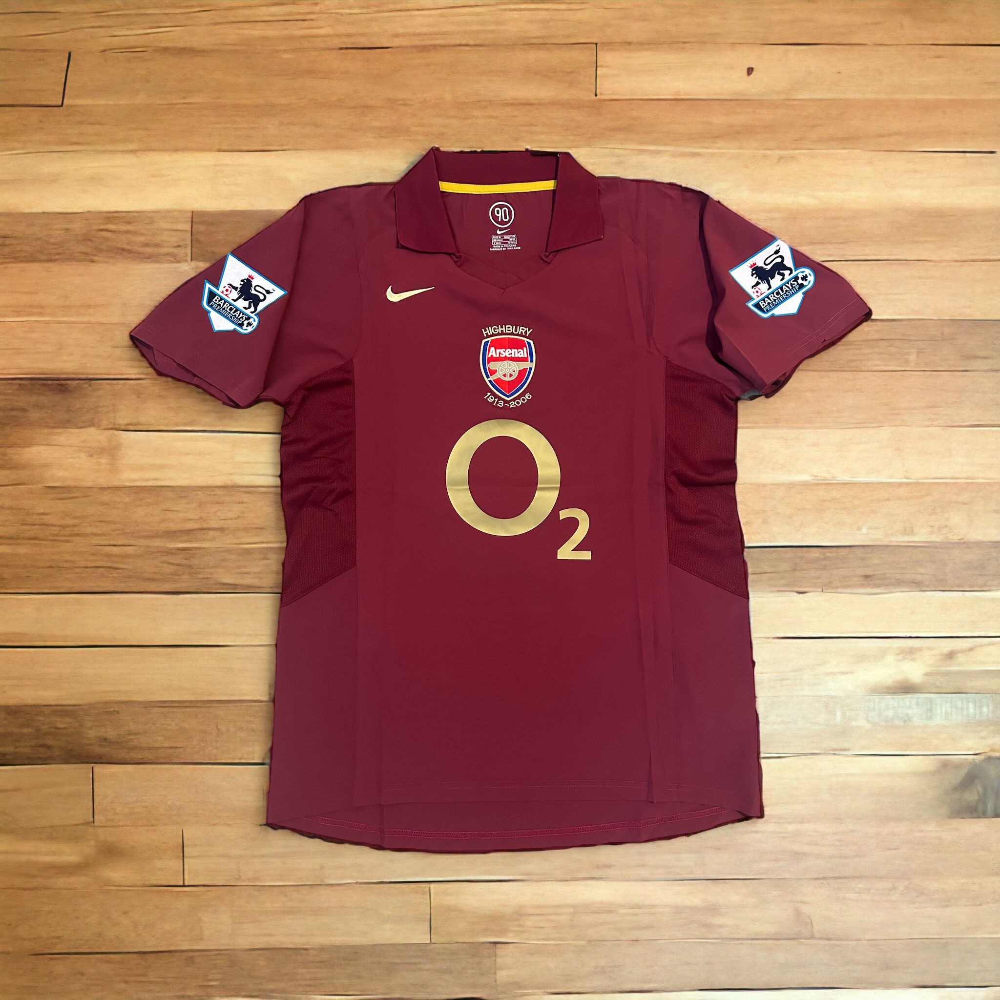 Arsenal FC Thierry Henry #14 Premier 05/06 Soccer Jersey Red Large Men’s size Retro