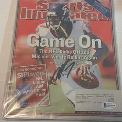 Michael Vick Autographed Signed Atlanta Falcons Sports Illustrated Beckett COA