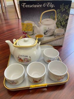 Tea Cup Set With Tray