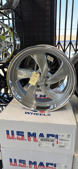 22” US MAG DESPERADO WHEELS RIMS 5x5 STAGGERED + TIRES (4) NEW-WE FINANCE