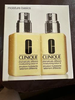 Brand new Clinique Dramatically Different Moisturizing Face Lotion+, 4.2 oz. twin package. 2 in the box