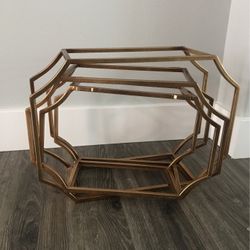 Gold And Glass Shelves 