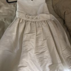 Girl White Long Dress  Great Condition 