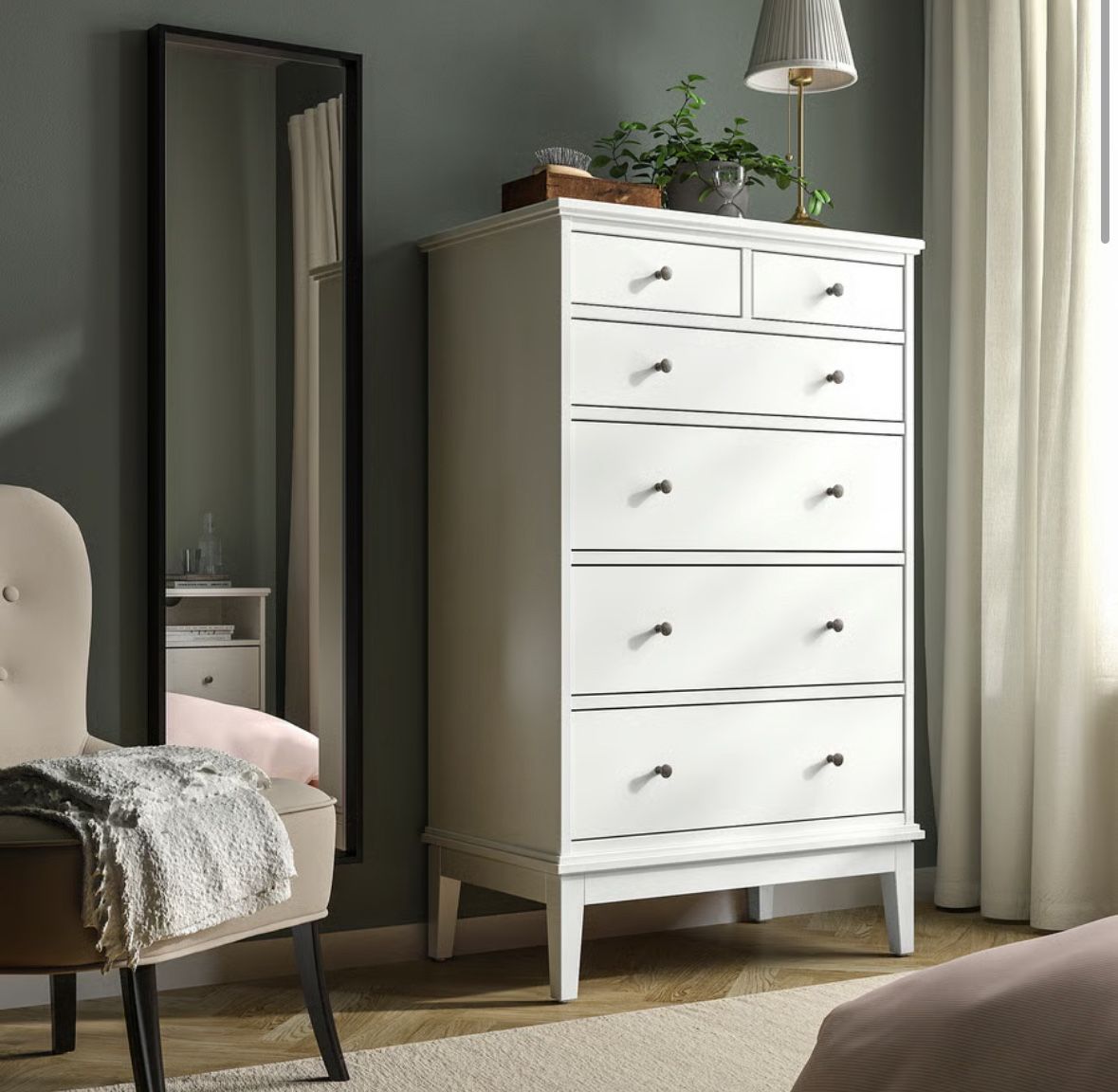 IKEA Idanas 6-drawer White Dresser 