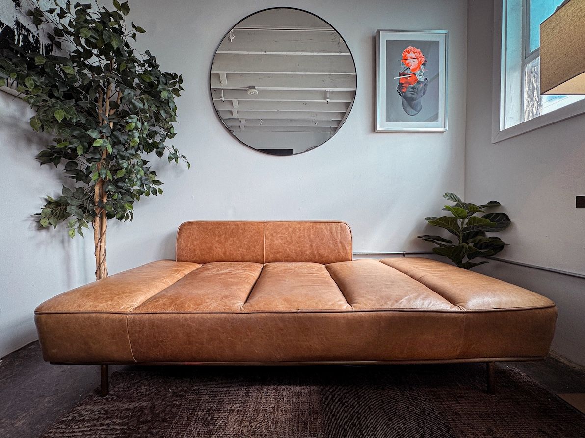 CB2 Leather Couch / Daybed