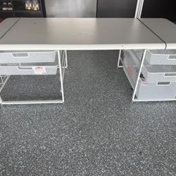 Elfa Kids Art Table With Drawers & Chairs