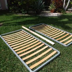 New Ikea Slotted King Bed Base - Wood Brace & Aluminum Frame 