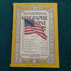 Vintage National Geographic Magazine - July 1943