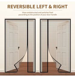 Reversible Side Opening Magnetic Screen Door for for Home and Patio Doors,Upgraded PETG Mesh Anti-Tearing, Heavy Duty & Strong Magnetic, Pet and Kid F