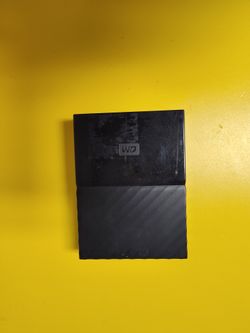 WD My Passport 4 TB external hard drive, black.