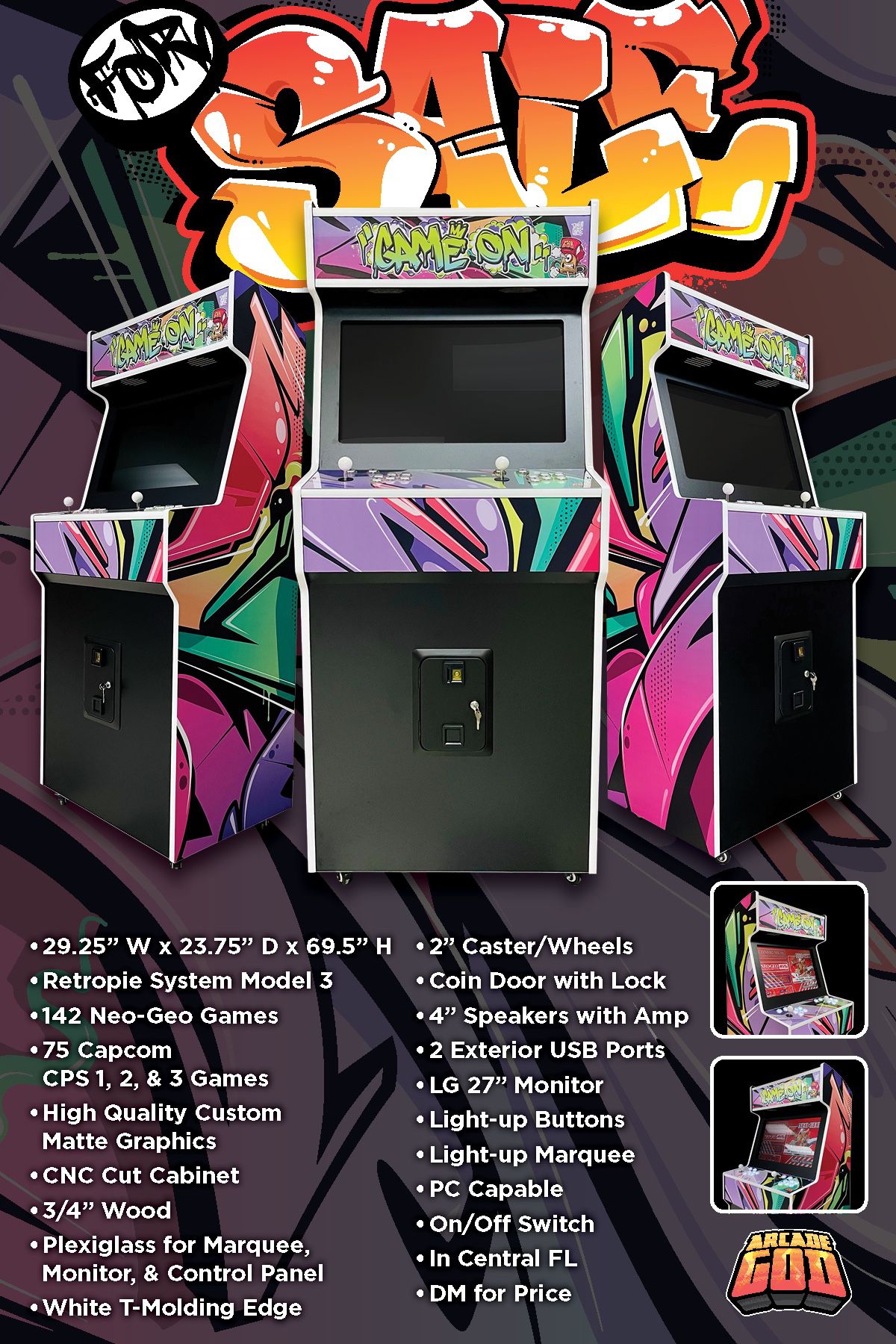 Multigame Arcade Cabinet Machine