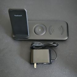 3-in-1 Fast Wireless Phone, Smartwatch, and Earbuds Charging Station