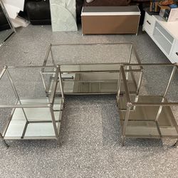 Glass Coffee Table & End Tables