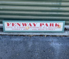 Fenway Park Boston Red Sox Gate Sign