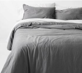 Heavyweight Linen Blend Comforter & Sham Set - Casaluna™ [KING] ‼️PRICE FIRM‼️