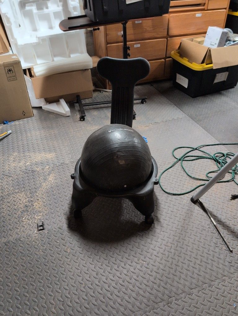 balance ball chair, rarely usedq