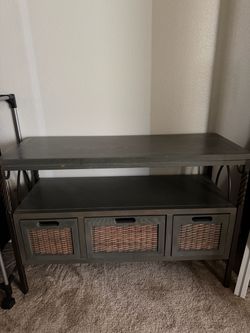Safavieh Joshua 3-Drawer Console Table / Media Stand - Like New - Gray
