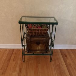 Small Glass End Table 