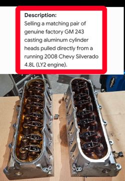 OEM-GM LS-243 CATHEDRAL PORT CYLINDER HEAD(Pair)(NO AFM TRUCK)