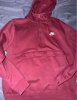 Nike Quarter-Zip Hoodie Burgundy