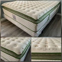 14in full Size Organic Elite Superior Hybrid Cool Gel Memory Foam Mattress And Boxspring