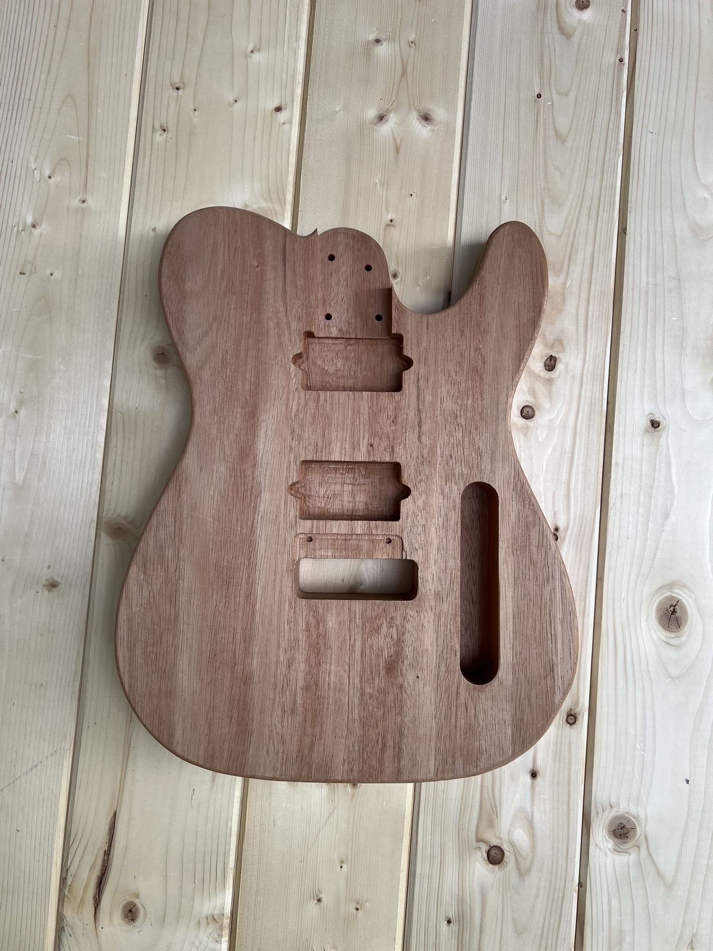 Right- Handed T- Style HH Guitar Body/ 2 Piece Mahogany/ Suhr- Inspired/ CNC Cut/ Weight: 4.5 Lb ( 2.04 kg)