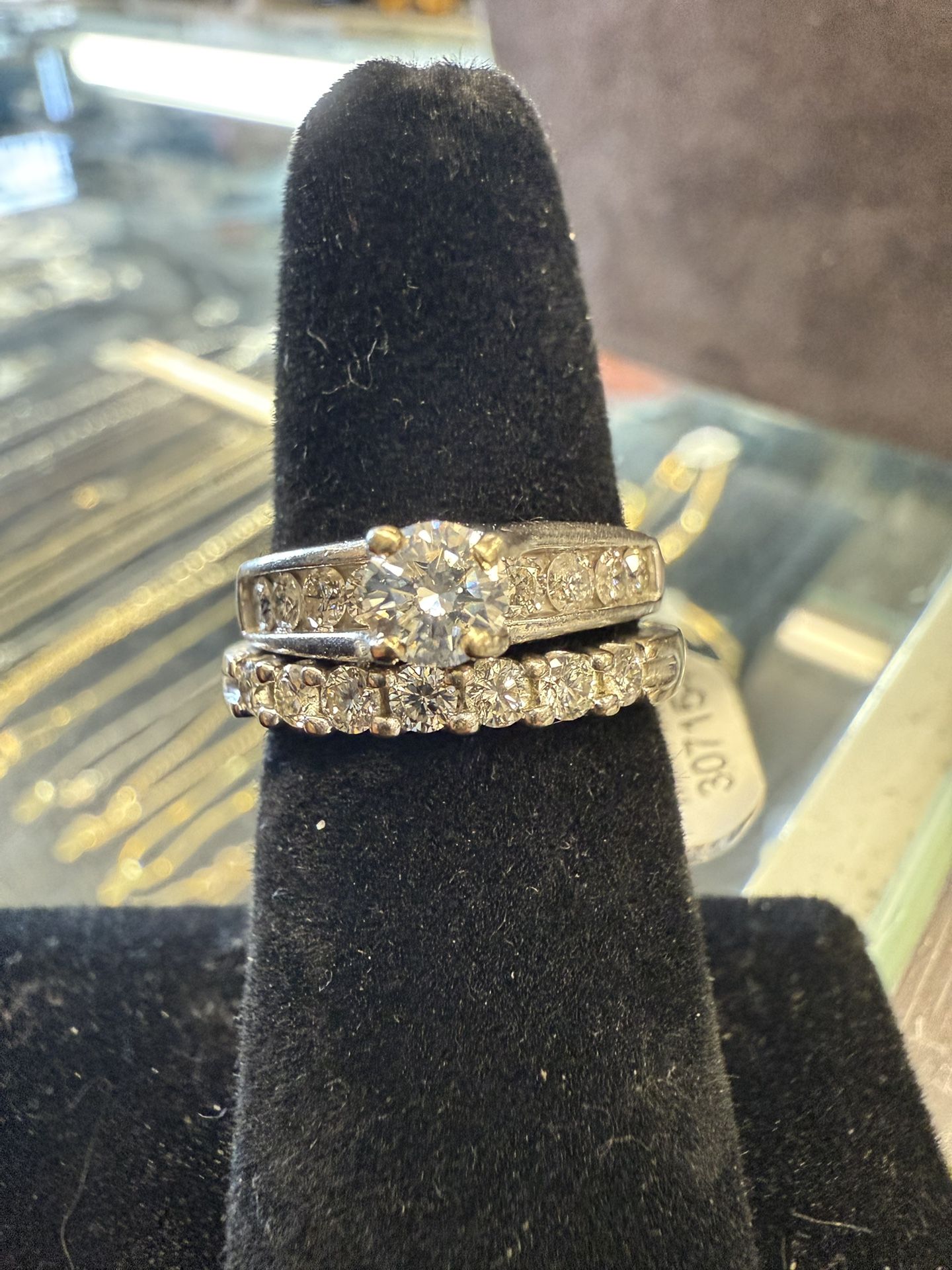 Platinum Engagement Ring With 14KT Band 30175-9 28561-3